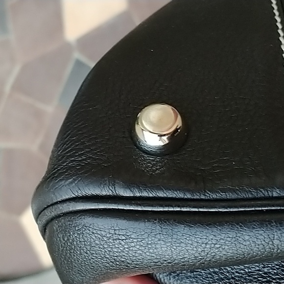 Marc Jacobs Vintage  Contrast Stitches Black Turlock Leather Bag - Picture 15 of 17
